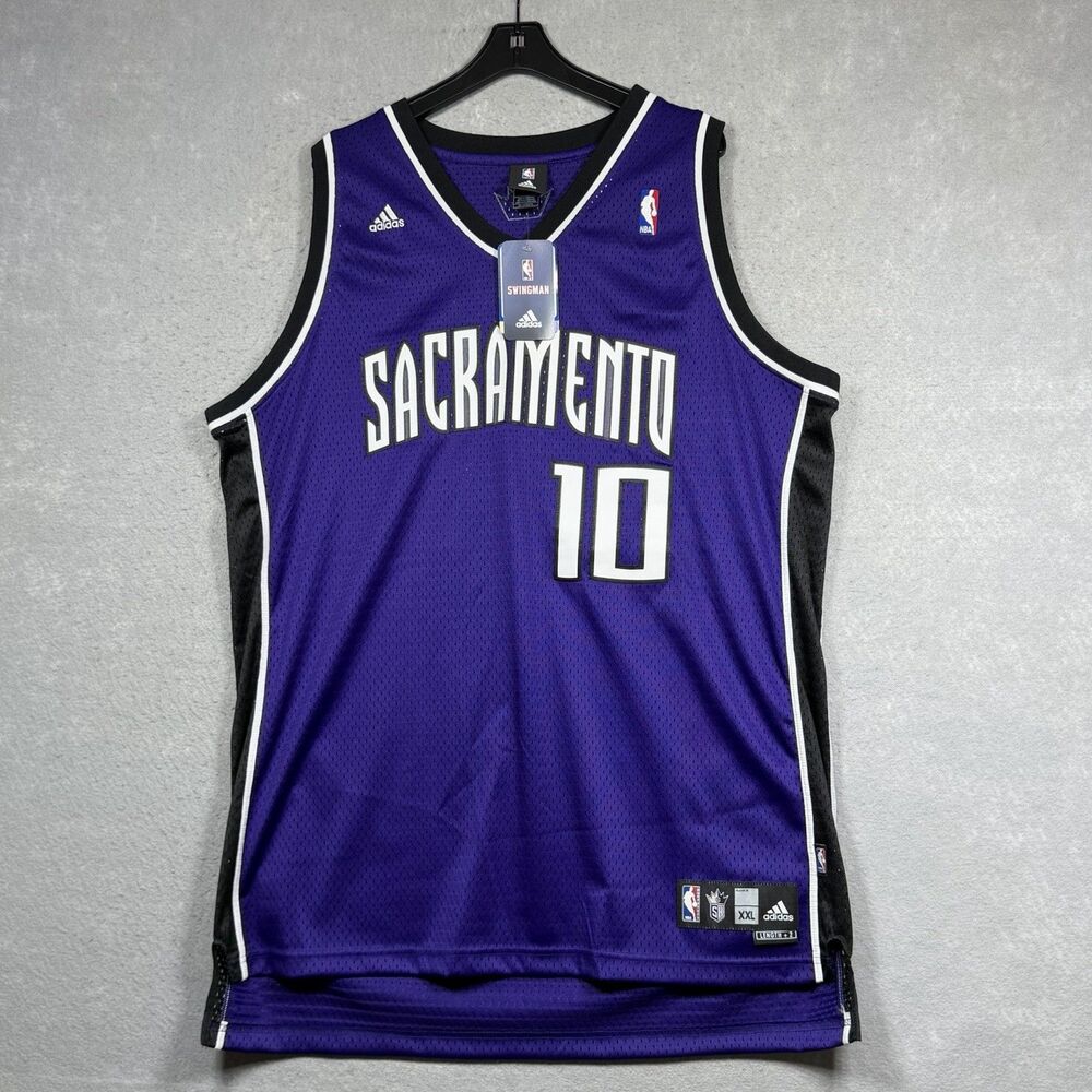 Vintage Mike Bibby Jersey Mens Size 2XL Kings Purple Adidas Mesh Swingman NWT